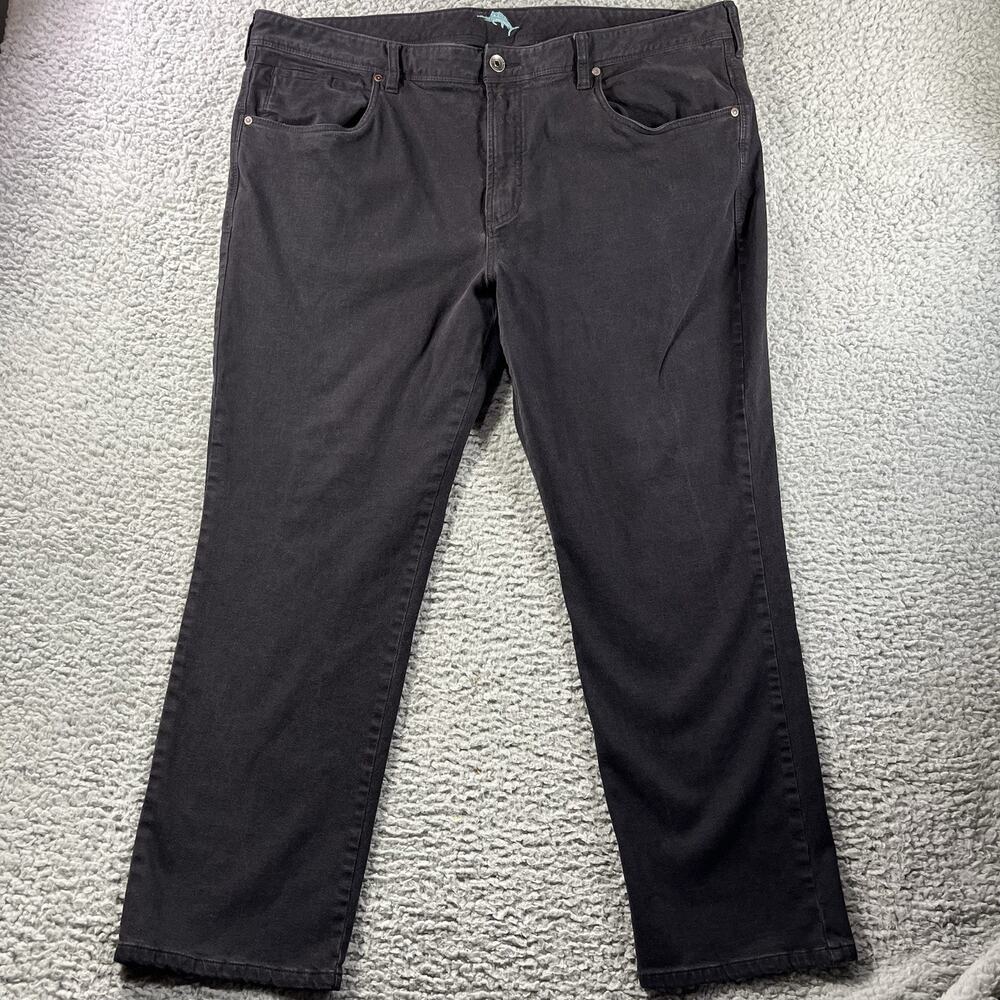 Tommy Bahama Mens Black 5 Pocket Pants Size 44x30 Tencel Cotton Blend Stretch